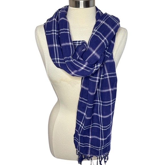 PASHMINA Purple & White Plaid - Picture 5 of 6